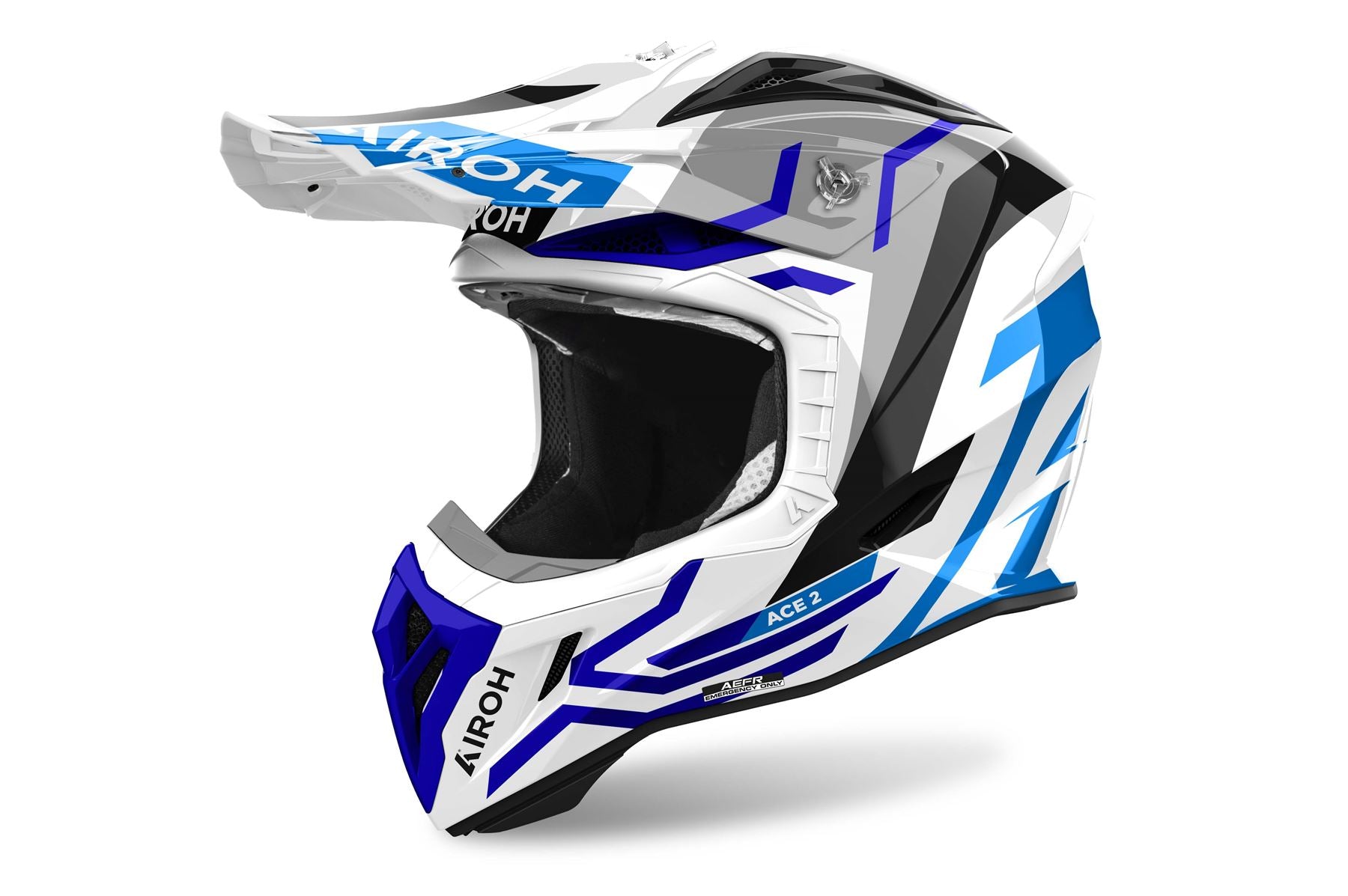 Airoh Helmet 2024 Aviator Ace 2 Ground Blue Gloss Composite Carbon